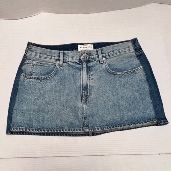SLVRLAKE BNWOT Re-Worked Mini Skirt - Great Divide Sz 32 - Picture 2 of 14